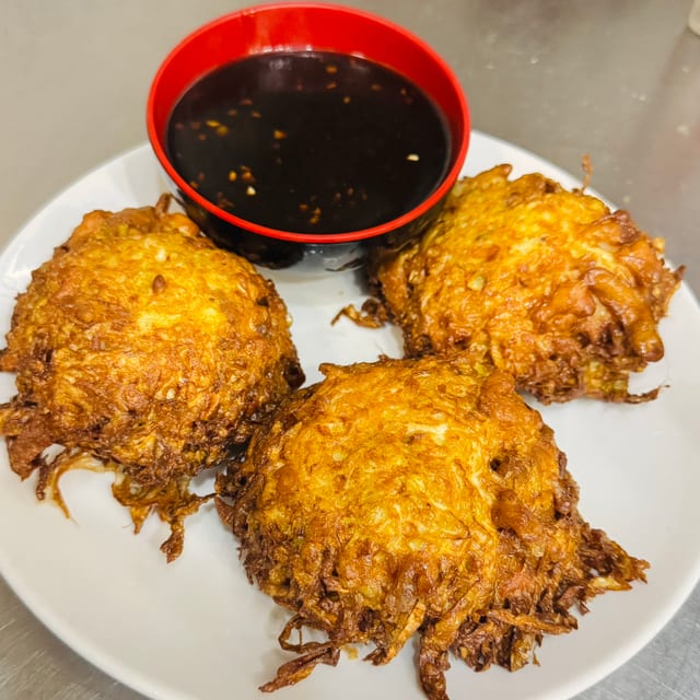 Beef Egg Foo Young.